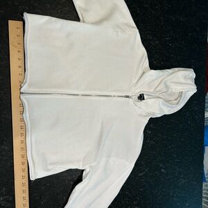 Art Class Junior xxl cropped White Zip-Up Hoodie super soft